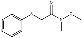 N-methoxy-N-methyl-2-(pyridin-4-ylsulfanyl)acetamide Struktur