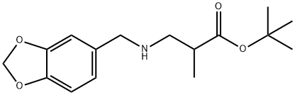 tert-butyl 3-{[(2H-1,3-benzodioxol-5-yl)methyl]amino}-2-methylpropanoate Struktur