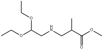 methyl 3-[(2,2-diethoxyethyl)amino]-2-methylpropanoate Struktur