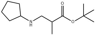 tert-butyl 3-(cyclopentylamino)-2-methylpropanoate Struktur