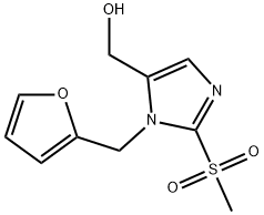 {1-[(furan-2-yl)methyl]-2-methanesulfonyl-1H-imidazol-5-yl}methanol Struktur