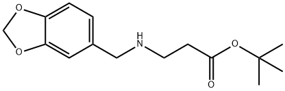 tert-butyl 3-{[(2H-1,3-benzodioxol-5-yl)methyl]amino}propanoate Struktur