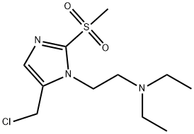 {2-[5-(chloromethyl)-2-methanesulfonyl-1H-imidazol-1-yl]ethyl}diethylamine Struktur