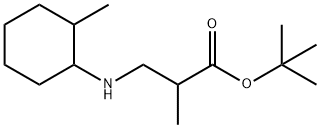 tert-butyl 2-methyl-3-[(2-methylcyclohexyl)amino]propanoate Struktur