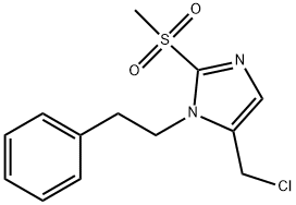 5-(chloromethyl)-2-methanesulfonyl-1-(2-phenylethyl)-1H-imidazole Struktur