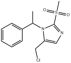 5-(chloromethyl)-2-methanesulfonyl-1-(1-phenylethyl)-1H-imidazole Struktur