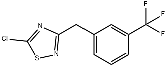 5-chloro-3-{[3-(trifluoromethyl)phenyl]methyl}-1,2,4-thiadiazole Struktur