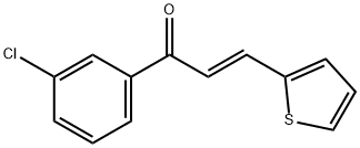 (2E)-1-(3-chlorophenyl)-3-(thiophen-2-yl)prop-2-en-1-one Struktur