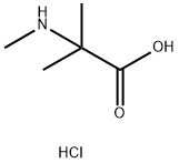 2-Methyl-2-(methylamino)propanoic acid hydrochloride Struktur