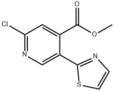 methyl 2-chloro-5-(thiazol-2-yl)isonicotinate Struktur