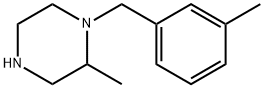 2-methyl-1-[(3-methylphenyl)methyl]piperazine Struktur