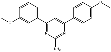 4-(3-methoxyphenyl)-6-(4-methoxyphenyl)pyrimidin-2-amine Struktur