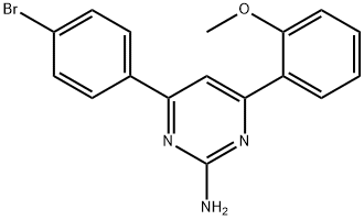 4-(4-bromophenyl)-6-(2-methoxyphenyl)pyrimidin-2-amine Struktur