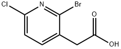 2-(2-bromo-6-chloropyridin-3-yl)acetic acid Struktur