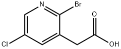 2-(2-bromo-5-chloropyridin-3-yl)acetic acid Struktur