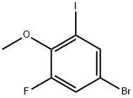 5-Bromo-1-fluoro-3-iodo-2-methoxy-benzene Struktur