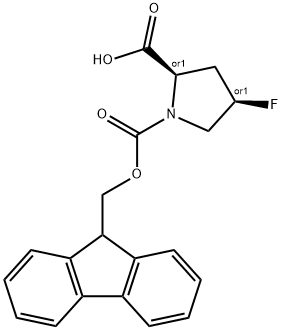 Fmoc-cis-L-4-Fluoroproline Struktur