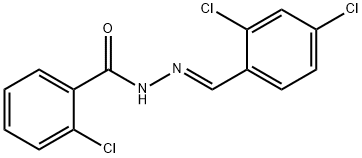 2-chloro-N'-(2,4-dichlorobenzylidene)benzohydrazide Struktur