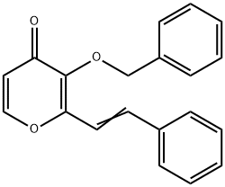 3-BENZYLOXY-2-STYRYL-PYRAN-4-ONE Struktur