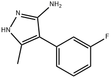 4-(3-fluorophenyl)-3-methyl-1H-pyrazol-5-amine Struktur