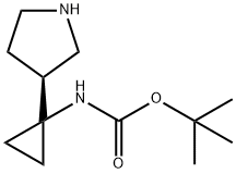 (S)-TERT-BUTYL (1-(PYRROLIDIN-3-YL)CYCLOPROPYL)CARBAMATE Struktur