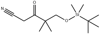 5-(TERT-BUTYLDIMETHYLSILYLOXY)-4,4-DIMETHYL-3-OXOPENTANENITRILE Struktur