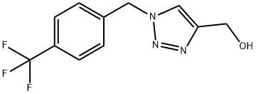 (1-{[4-(trifluoromethyl)phenyl]methyl}-1H-1,2,3-triazol-4-yl)methanol Struktur