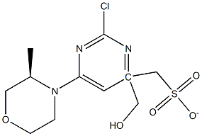 (R)-(2-chloro-6-(3-methylmorpholino)pyrimidin-4-yl)methyl methanesulfonate Struktur