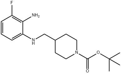 tert-Butyl 4-[(2-amino-3-fluorophenylamino)methyl]piperidine-1-carboxylate Struktur