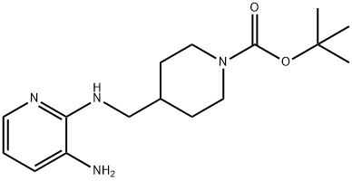 tert-Butyl 4-[(3-aminopyridin-2-ylamino)methyl]piperidine-1-carboxylate Struktur