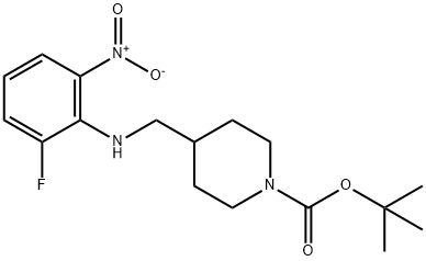 tert-Butyl 4-[(2-fluoro-6-nitrophenylamino)methyl]piperidine-1-carboxylate Struktur