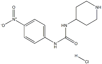 1-(4-Nitrophenyl)-3-(piperidin-4-yl)ureahydrochloride Struktur