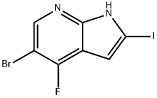 5-BROMO-4-FLUORO-2-IODO-7-AZAINDOLE Struktur