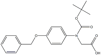 N-Boc-S-4-(phenylmethoxy)-phenylglycine Struktur