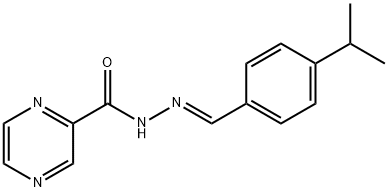 N'-{(E)-[4-(propan-2-yl)phenyl]methylidene}pyrazine-2-carbohydrazide Struktur