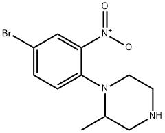 1-(4-bromo-2-nitrophenyl)-2-methylpiperazine Struktur