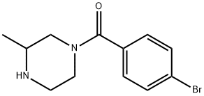 1-(4-bromobenzoyl)-3-methylpiperazine Struktur