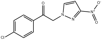 1-(4-chlorophenyl)-2-(3-nitro-1H-pyrazol-1-yl)ethan-1-one Struktur