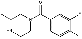 1-(3,4-difluorobenzoyl)-3-methylpiperazine Struktur