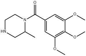 2-methyl-1-(3,4,5-trimethoxybenzoyl)piperazine Struktur