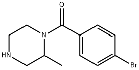 1-(4-bromobenzoyl)-2-methylpiperazine Struktur