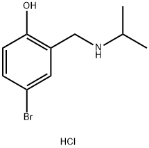 4-bromo-2-{[(propan-2-yl)amino]methyl}phenol hydrochloride Struktur