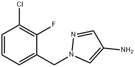 1-[(3-chloro-2-fluorophenyl)methyl]-1H-pyrazol-4-amine Struktur