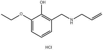 2-ethoxy-6-{[(prop-2-en-1-yl)amino]methyl}phenol hydrochloride Struktur