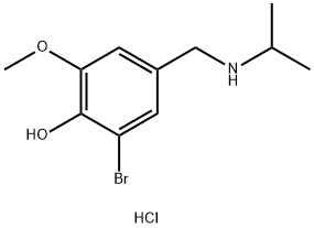 2-bromo-6-methoxy-4-{[(propan-2-yl)amino]methyl}phenol hydrochloride Struktur