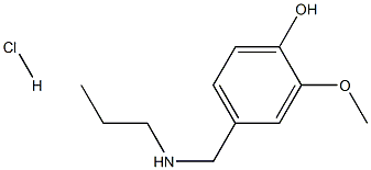 2-methoxy-4-[(propylamino)methyl]phenol hydrochloride Struktur