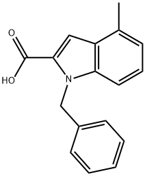 1-benzyl-4-methyl-1H-indole-2-carboxylic acid Struktur