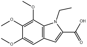 1-ethyl-5,6,7-trimethoxy-1H-indole-2-carboxylic acid Struktur