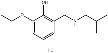 2-ethoxy-6-{[(2-methylpropyl)amino]methyl}phenol hydrochloride Struktur