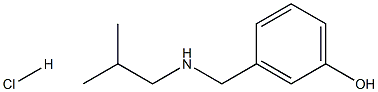 3-{[(2-methylpropyl)amino]methyl}phenol hydrochloride Struktur